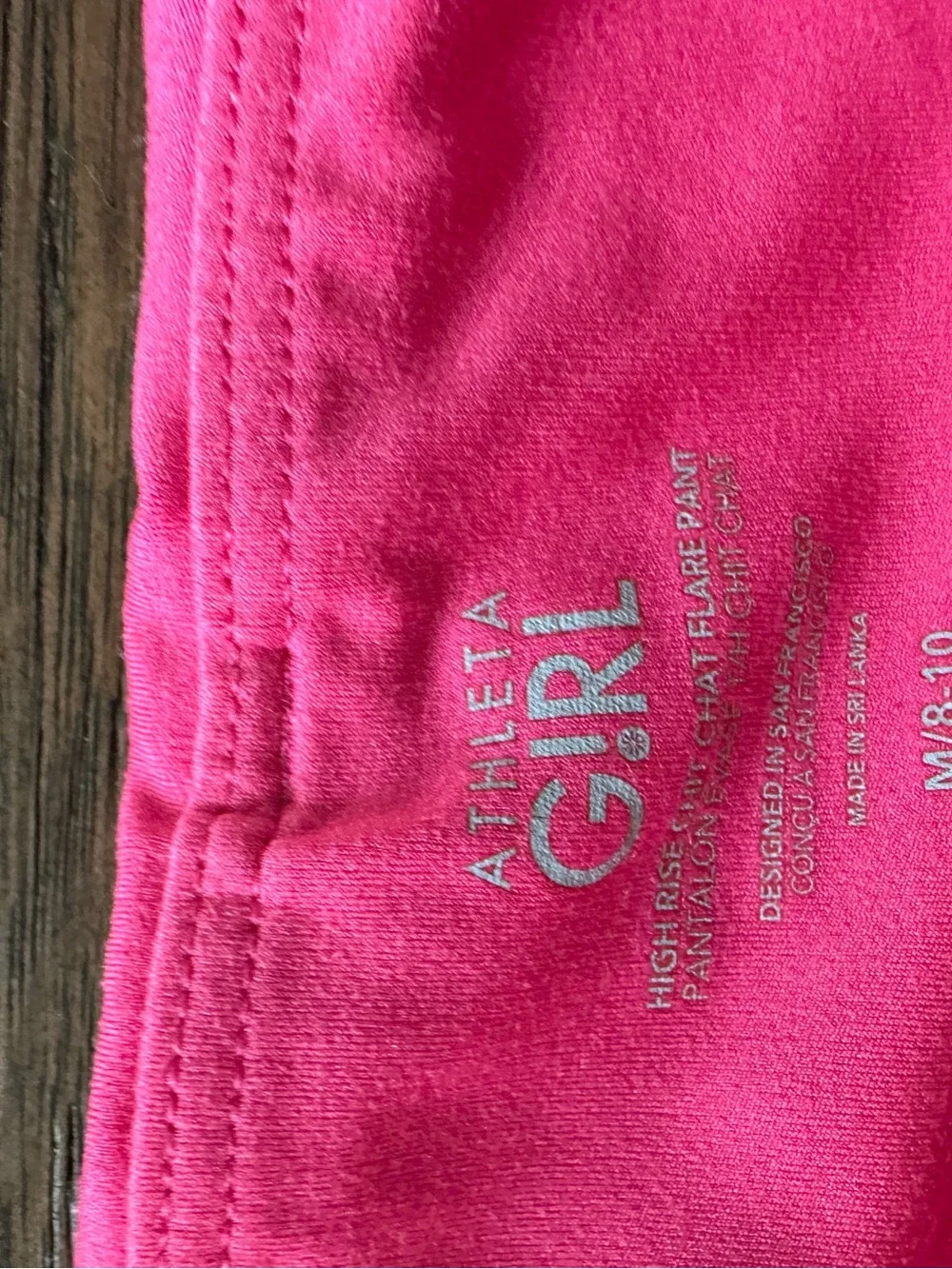 Athleta Girl Girls' Hot Pink Flared High Waist Active Pants Size 8-10